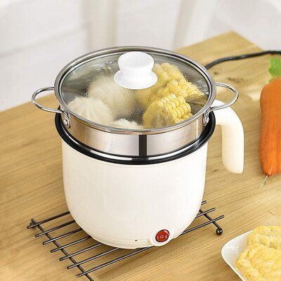Portable Electric Mini Cooking Pot with Lid-Cooker for Home & Travel