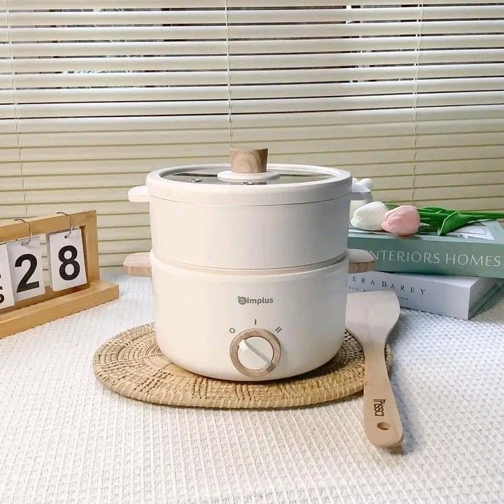 Portable Electric Mini Cooking Pot with Lid-Cooker for Home & Travel